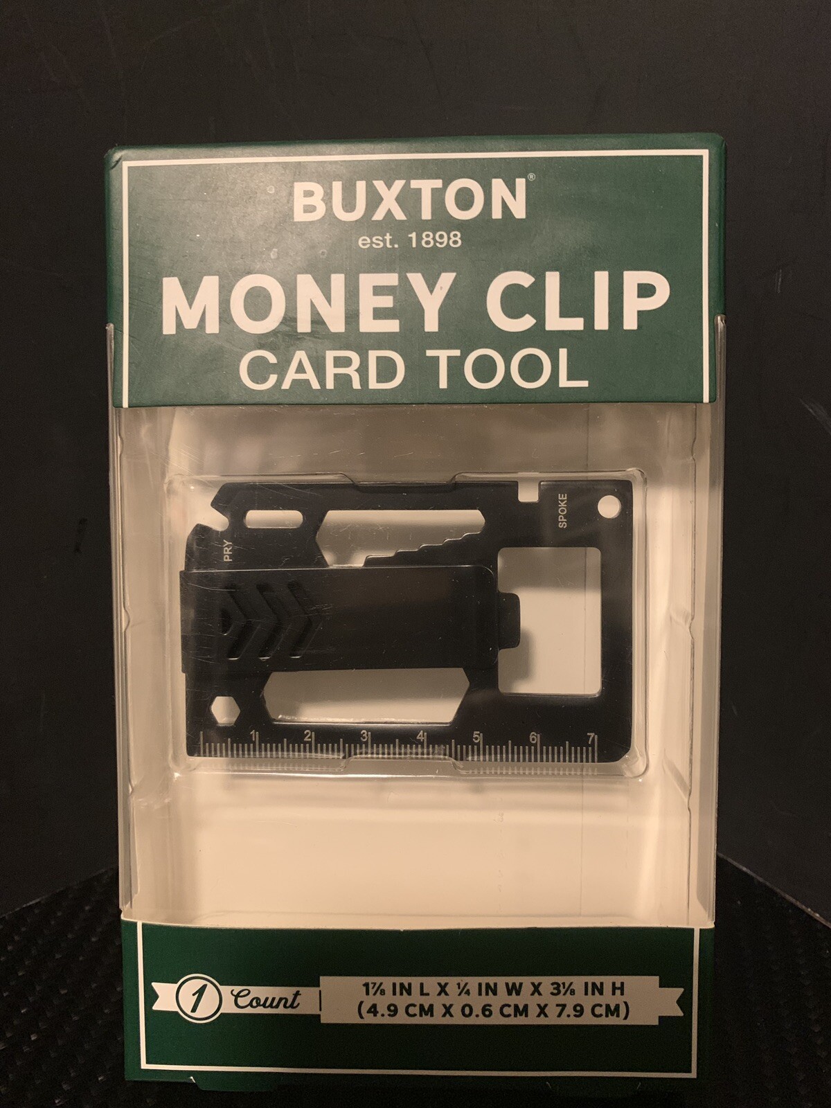 Buxton 10-in-1 Money Clip Card with Bottle Box Opener Multi-Tool NEW-image