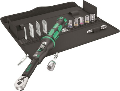 Wera A6 Click-Torque Wrench Set 2.5 to 25 Nm 1/4'' Drive 20 Piece 05130110001