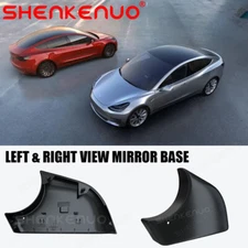 2PCS Left + Right View Mirror Base Black Fit For Tesla Model Y 2020-2023