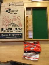 Carrom - Vintage Blackjack #7 Game Original Box Made In Ludington Michigan 1966