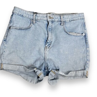 Wild Fable Highest Rise Shorts Women's 14 Blue Lightwash Casual Mom Jeans Retro