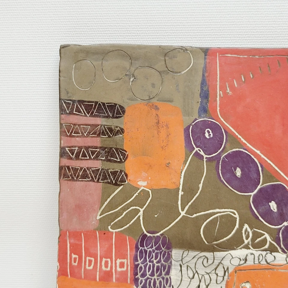 2 Carreaux De Ciment Décoratifs Artiste Non Identifié  - Photo 4/4