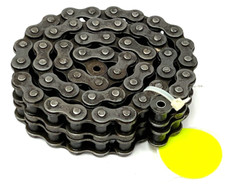 RSC 60 ROLLER CHAIN DOUBLE STRAND RIVETED PIN 3/4 IN PITCH STEEL