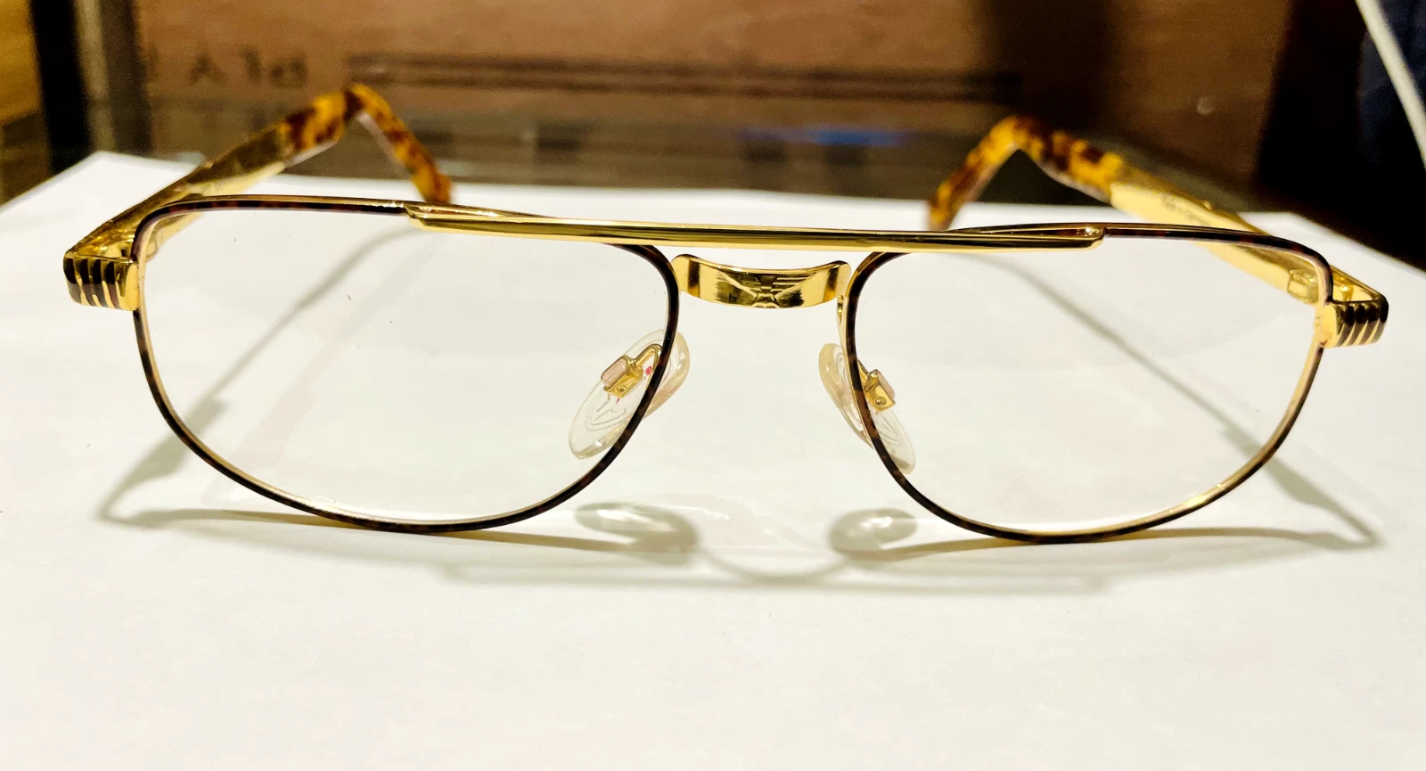 AUTHENTIC VINTAGE ALPINA EYEWEAR MADE IN GERMANY  THE DEPUTY GOLD & TORTOISESHEL