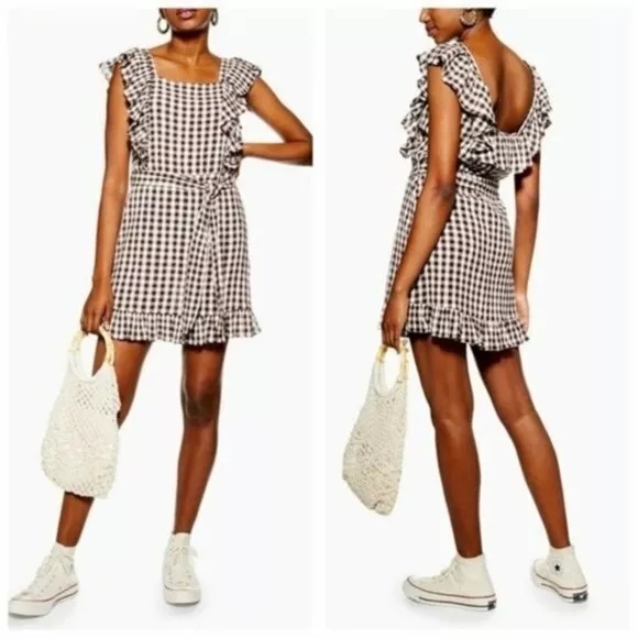 Topshop gingham clearance dress