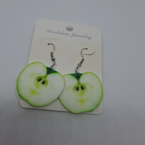 Apple Earrings Fruit Lover Fun Quirky Novelty Light Weight