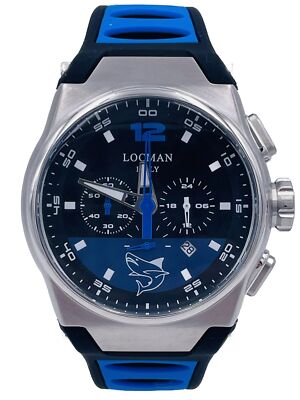 Uhr Locman Mare Crono 555ACBLK/549 44mm Gummi Stahl sehr reduziert neu