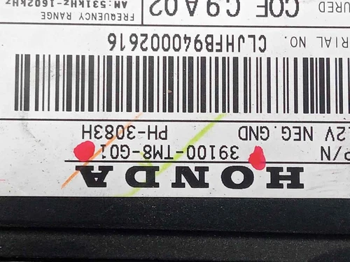 39100TM8G01 Sistema Audio/Radio Cd para HONDA INSIGHT (ZE2) Básico 2009 511023 - Imagen 4 de 8