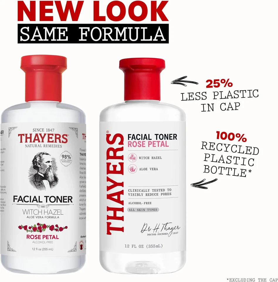 Thayers Witch Hazel Facial Gentle Rose Petal Toner Lotion with Organic Aloe Vera - Image 2 of 4