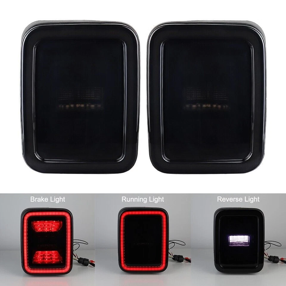 一对 LED 尾灯制动灯带转向信号适用于吉普角斗士 JT 2020 2021 22 — 第 3/4 张图片