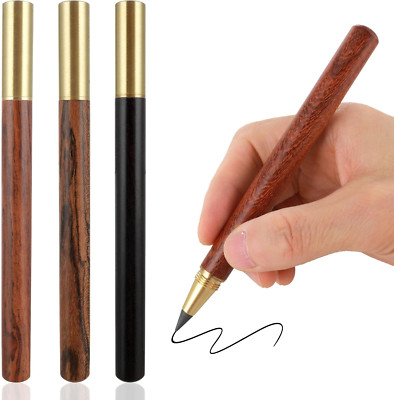 4 Stück Holz-Infinity-Bleistift, Wiederverwendbarer Ewiger Bleistift, Kein Anspi