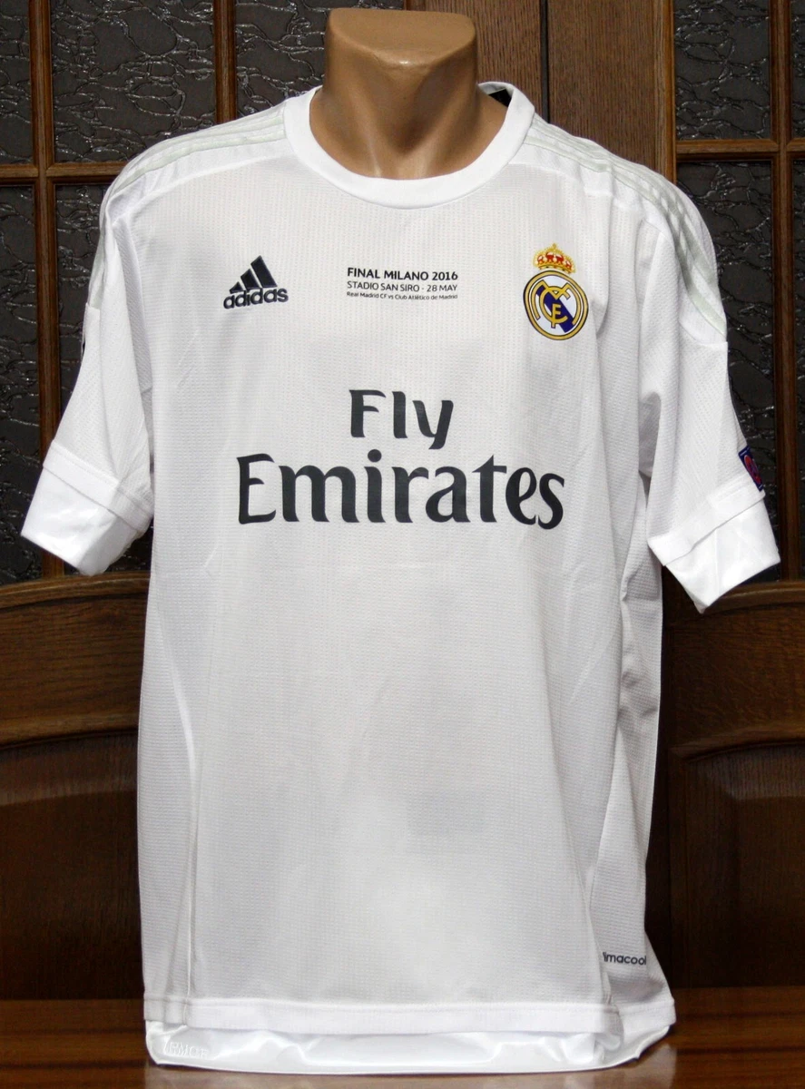 vacature Dij Email Real Madrid 2015-2016 UEFA Champions League Final MILAN jersey | eBay