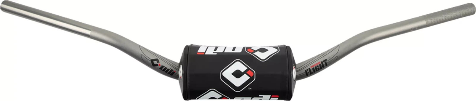 Guidon aluminium 28.6mm Odi H685CFH Podium Flight gris pour moto cross 779mm