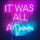 It Was All A Dream Acrylic 14" Neon Sign Light Lamp Wall Decor Display Club Open