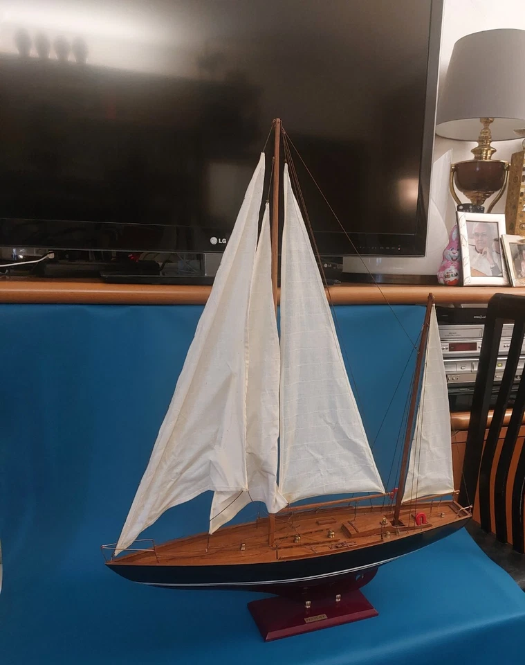 PENDUICK BARCA VELIERO IN LEGNO L70 X14 H86 - Immagine 2 di 4