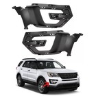 Fog Light Cover Bezel Trim For Ford Explorer 2016-2017 Front Driver & Passenger