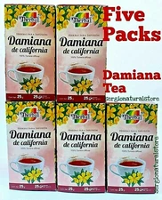 5 Packs TE DAMIANA CALIFORNIA TEA 125 Bags THERBAL Original Tumera Diffusa