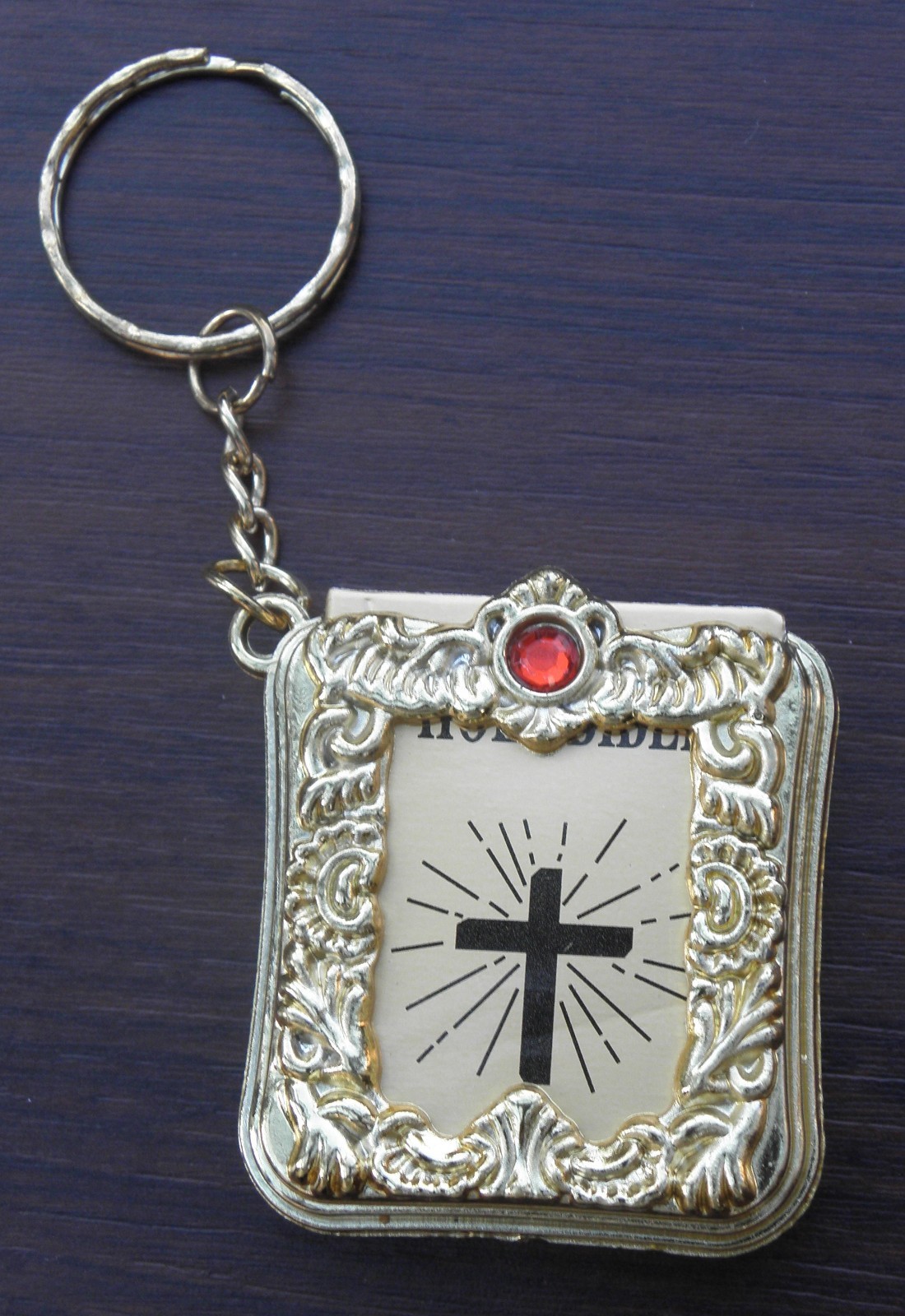 Miniature Bible Key Ring Catholic Keychain Communion Christening Keyring eBay