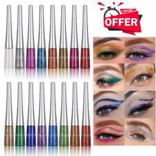Long Lasting Glitter Liquid Eyeliner Metallic Sparkling Shimmer Party Makeup UK