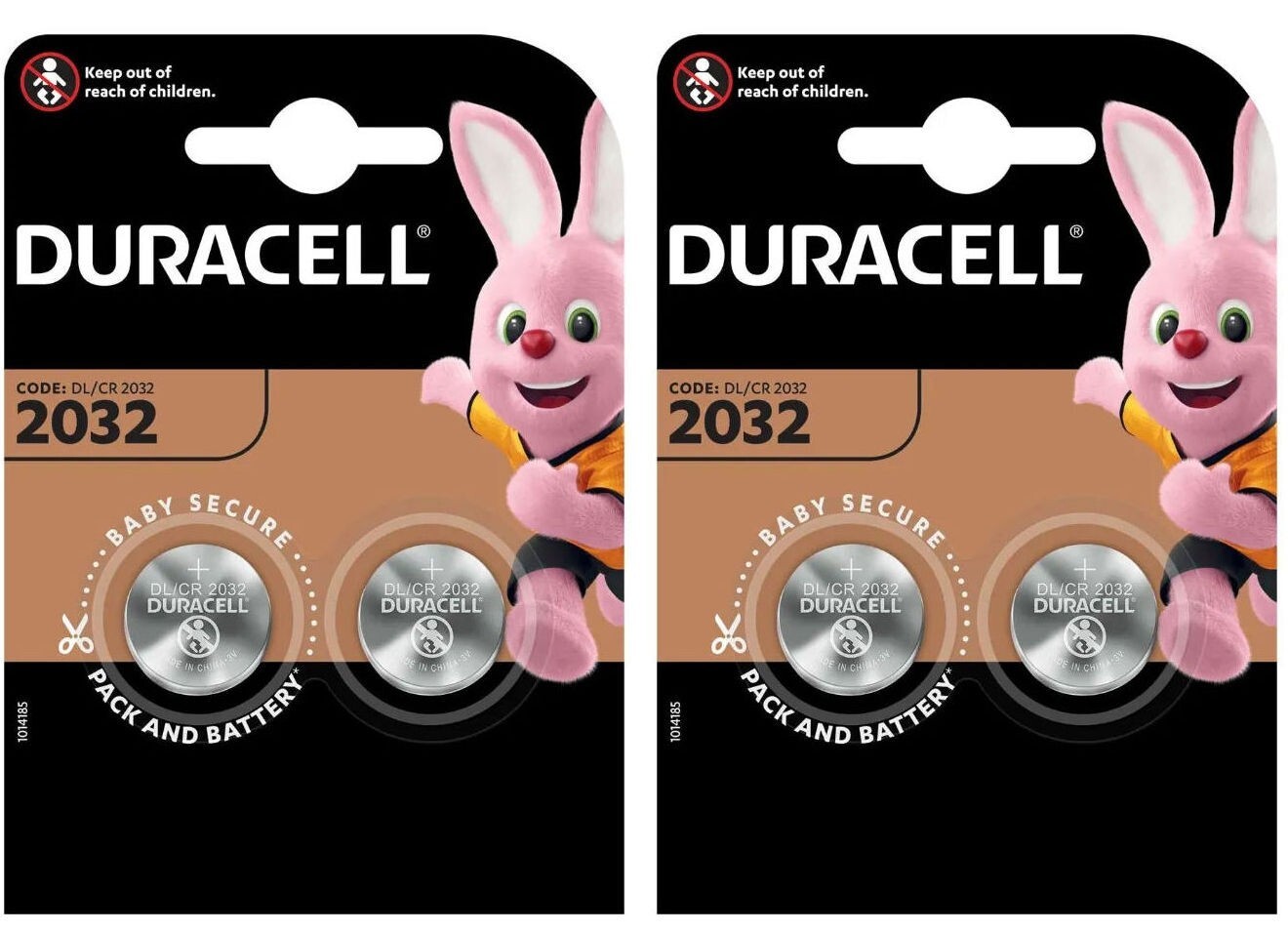 4X  Duracell CR2032 3v lithium coin cell DL2032 BR2032 3v Lithium batteries