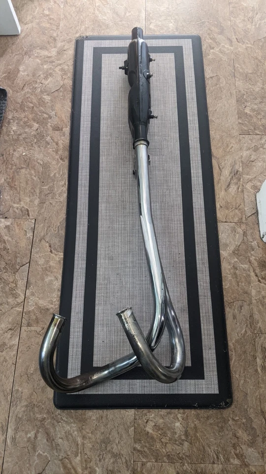 Sistema de tubos de escape Honda Vintage 1970 CL175 Scrambler protetor de cabeçalhos fabricante de equipamento original - Imagem 4 de 4