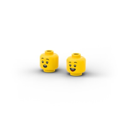 Child Eyebrows Smile with Teeth and Tongue Surprised   LEGO  Minifigures / LH 1