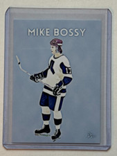 Mike Bossy Limited Edition Artist Signed "Laval National" Trading Card 2/10