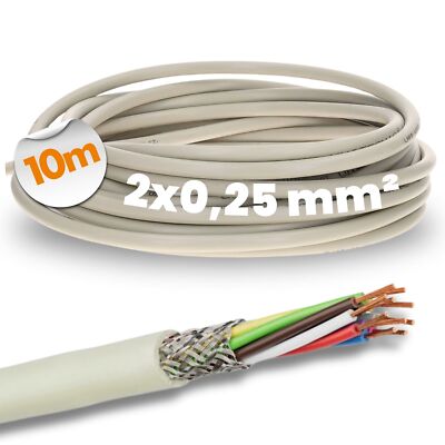 10 Feet Lap Cable 0034402 UNITRONIC LiYCY 2x0.25mm2 Wire Copper Strand PVC