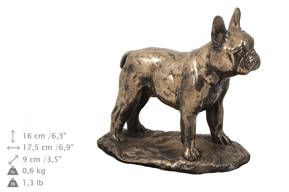 Französische Bulldogge, exclusive Urne, Kalte Bronze, ArtDog, AT