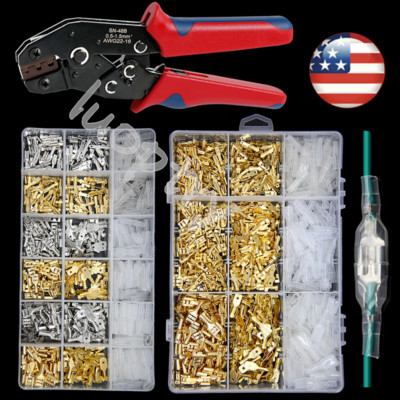 900/540x Assortment Terminals Electrical Wire Crimp Connectors Male Female Spade