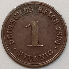 1894-D Germany 1 Pfennig