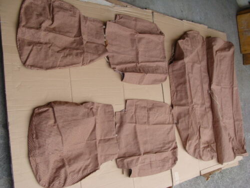 Foderine coprisedili seat covers in cotone a quadretti beige per Opel Kadett D - Foto 1 di 1