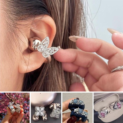 Rhinestone For Clip on Earbuds Open Ear, Zirconia Earphone GXS Acces X6Z3 - Zdjęcie 12 z 19