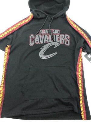 NBA Cleveland Cavaliers Unisex Short Sleeve Pull Over Hoodie Medium Black NWT