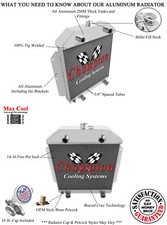 1951 1952 1953 Ford Victoria Flathead Champion 3 Row Aluminum Radiator Cc49fh 1951 1952 1953 Ford Victoria Flathead Champion 3 Row Aluminum Radiator Cc49fh