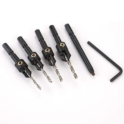 Tools 4-Piece Countersinking Drill Set Compatible with Festool Centrotec Chucks