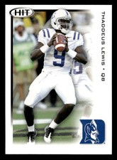 Thaddeus Lewis 2010 SAGE HIT Rookie Card #9 Duke Blue Devils. rookie card picture