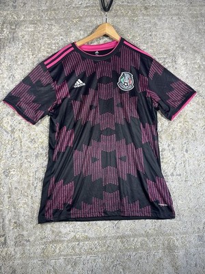 Unbranded Mexico Home Soccer Jersey Black Rosa Mexicano Aztec Tribal Size XL