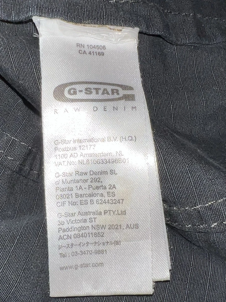 Chaqueta G-Star Raw Estilo Japonés Negra Y2K Multi Bolsillo Cremallera Completa Talla 2XL Foto 4 de 4