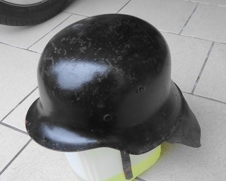 Feuerschutzpolizei Stahlhelm Feuerwehr Polizei Wehrmacht Heer WK 2