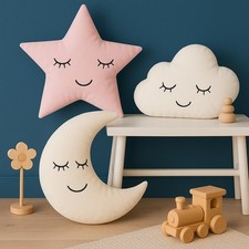 Kuscheliges Dekokissen Formkissen Mond Stern Wolke Deko Kinderzimmer Typ916