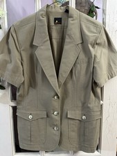 Vintage Safari Style LizSport Short Sleeve Blazer