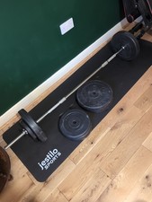 Assorted Weights and Barbell Set