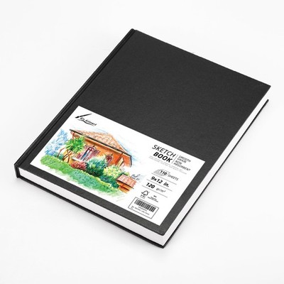 Hardcover Sketch Book 9'' x 12'' - 110 Sheets (220 Pages) 120GSM Thick Smooth D...