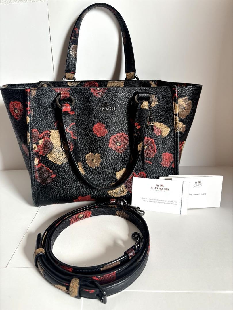 Vintage COACH floral shoulder bag convertible 2-way crossbody