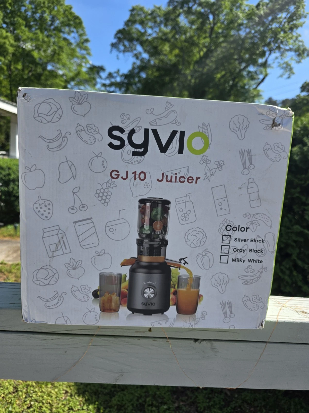 Syvio MP-802E Cold Press Juicer, Juicer Machine with 4.3" Feed Chute Black