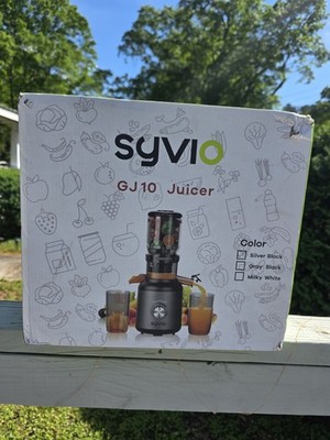Syvio MP-802E Cold Press Juicer, Juicer Machine with 4.3'' Feed Chute Black
