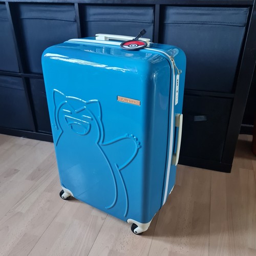 Pokemon Snorlax Blue Suitcase baggage Medium 62L Japan Exlusive - Picture 1 of 19