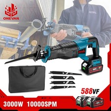 Electric Cordless Reciprocating Saw Saber Cutting Saw 2 Batteries For Makita 18V