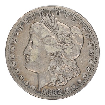 1892-CC Morgan Silver Dollar PCGS F-15
